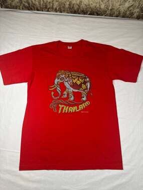Request Thailand Elephant Graphic T-Shirt Red Size XL